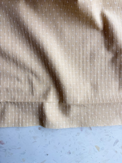 Gathering Cloth Cross Stitch in Dune
