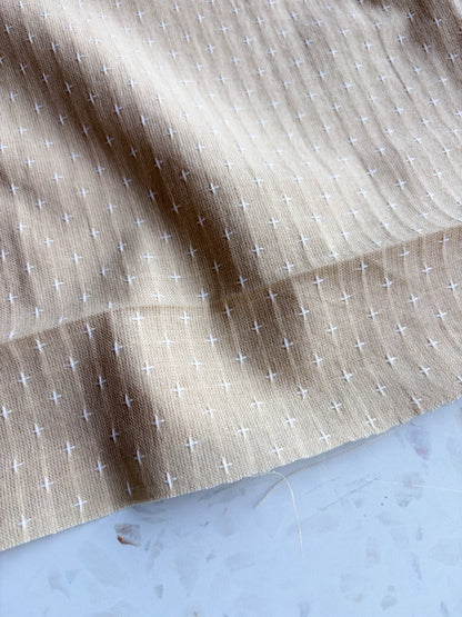 Gathering Cloth Cross Stitch in Dune