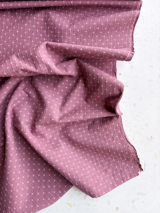Gathering Cloth Cross Stitch in Thistle
