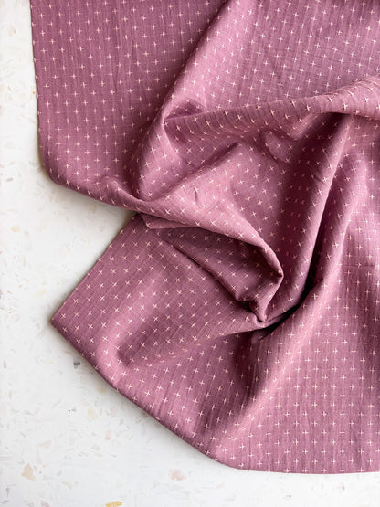 Gathering Cloth Cross Stitch in Thistle