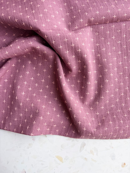 Gathering Cloth Cross Stitch in Thistle