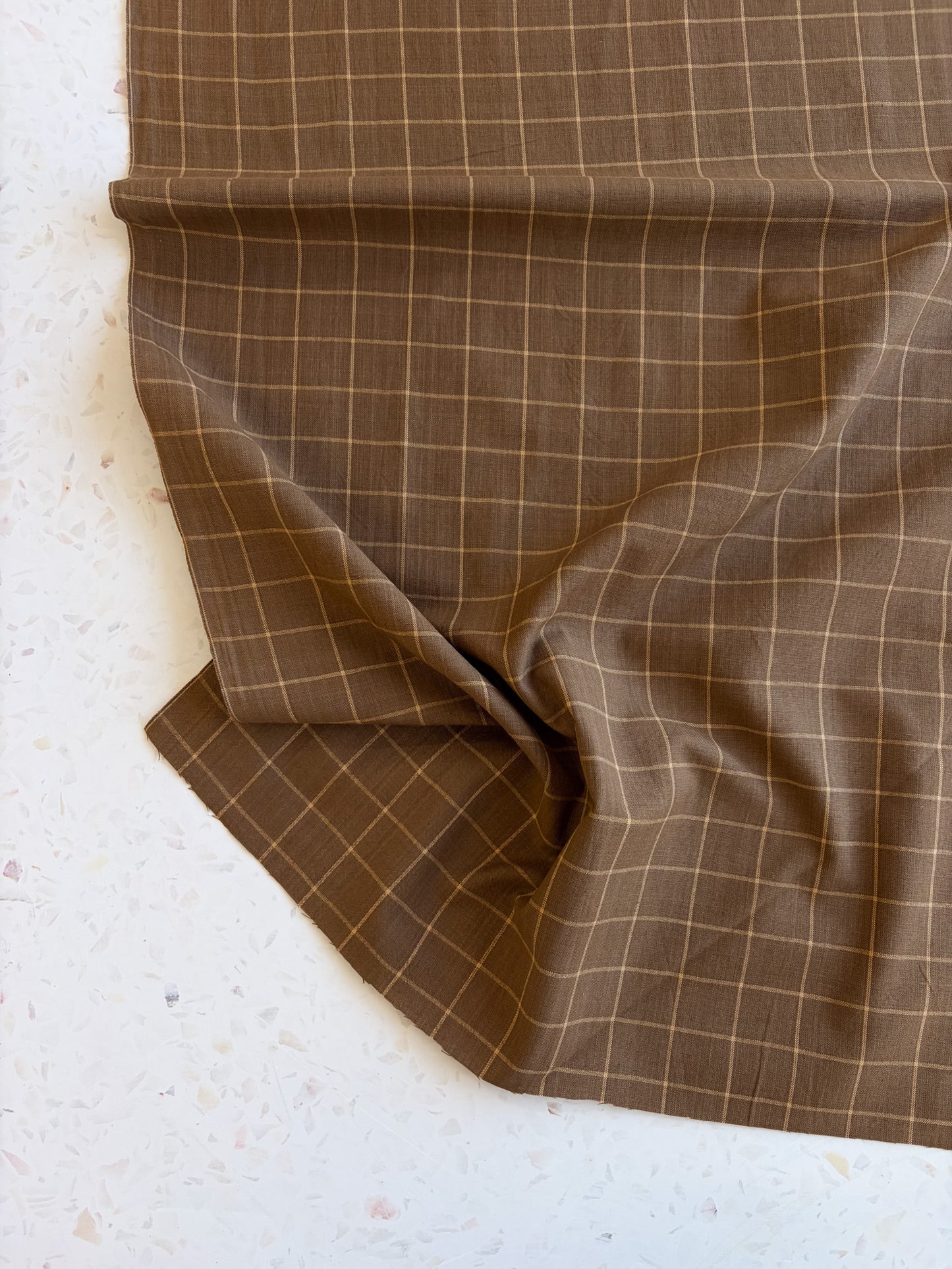 Windowpane Cotton Woven | Pine Cone