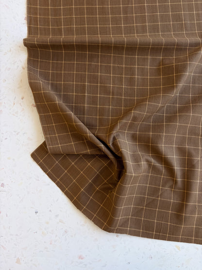 Windowpane Cotton Woven | Pine Cone