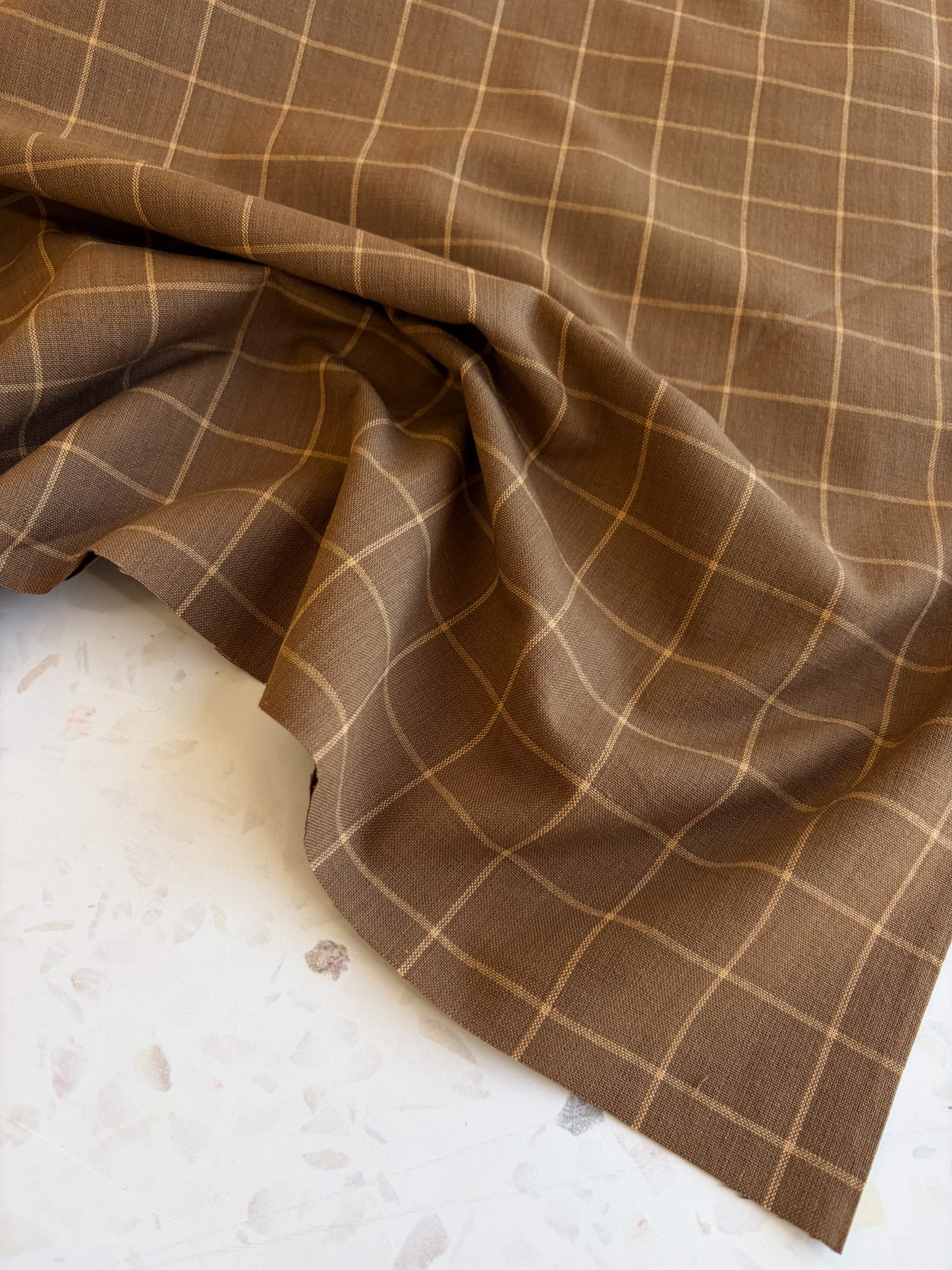 Windowpane Cotton Woven | Pine Cone