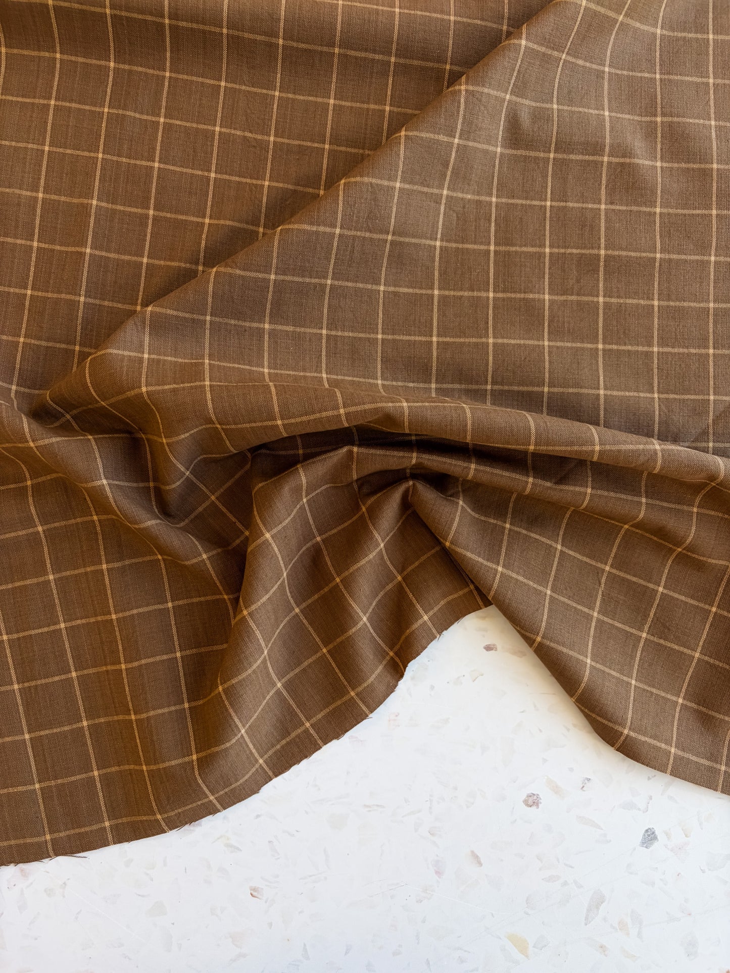 Windowpane Cotton Woven | Pine Cone
