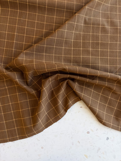 Windowpane Cotton Woven | Pine Cone
