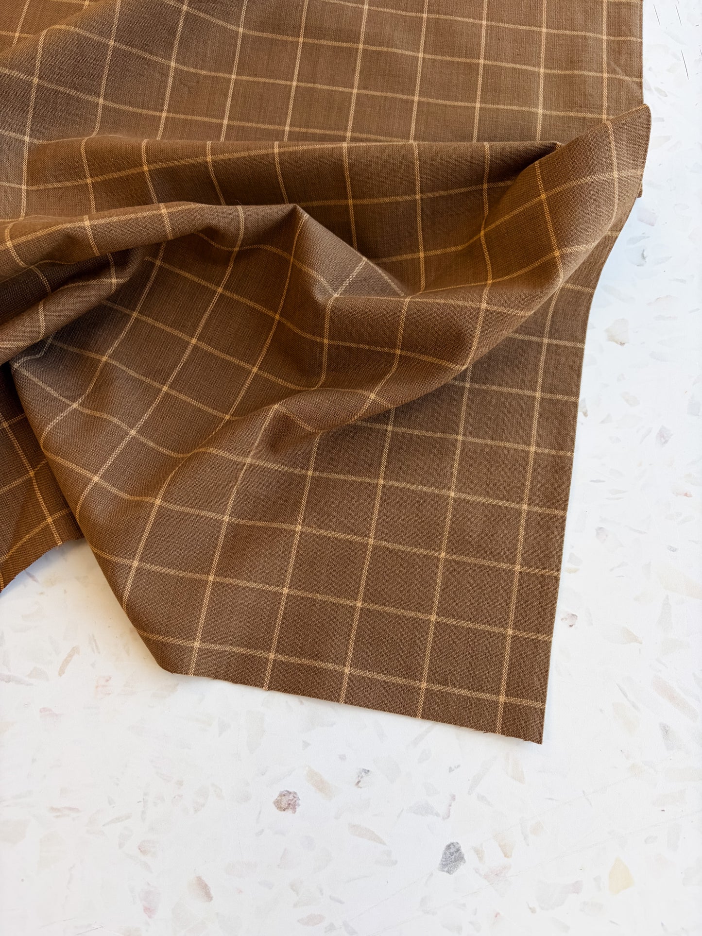 Windowpane Cotton Woven | Pine Cone