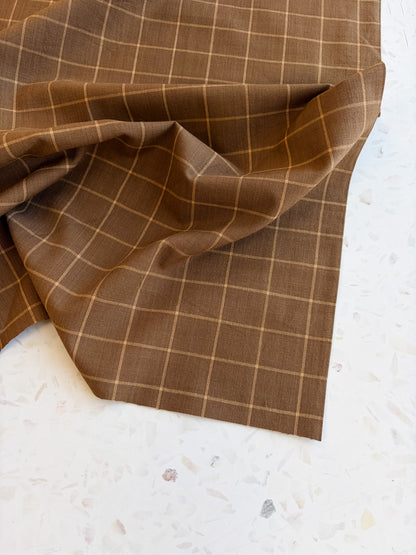 Windowpane Cotton Woven | Pine Cone