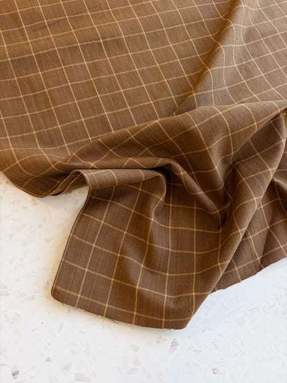 Windowpane Cotton Woven | Pine Cone