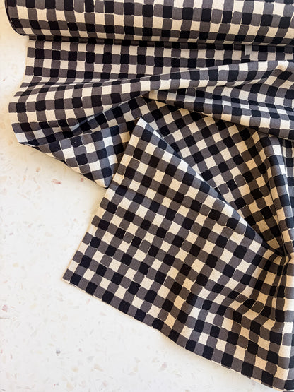 Sevenberry Colorful Sandwich Canvas | Flaffy Check in Black & Natural
