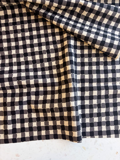 Sevenberry Colorful Sandwich Canvas | Flaffy Check in Black & Natural