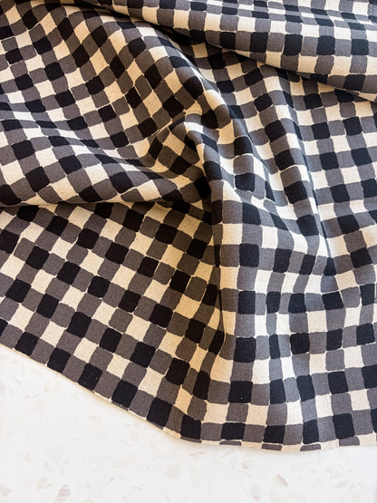 Sevenberry Colorful Sandwich Canvas | Flaffy Check in Black & Natural