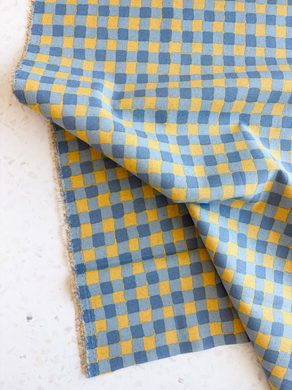 Sevenberry Colorful Sandwich Canvas | Flaffy Check in Blue + Butter