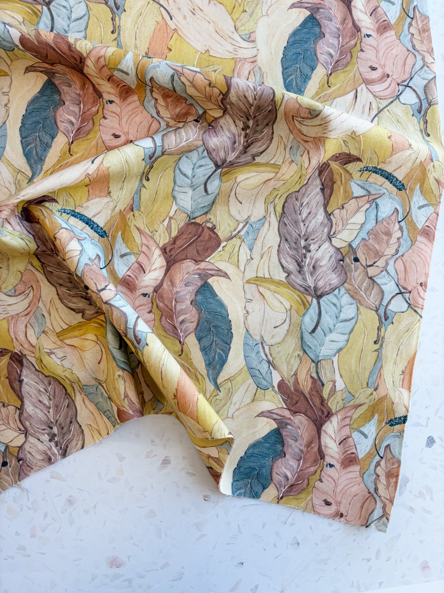 Desert Oasis Quilting Cotton | Parched Leaves