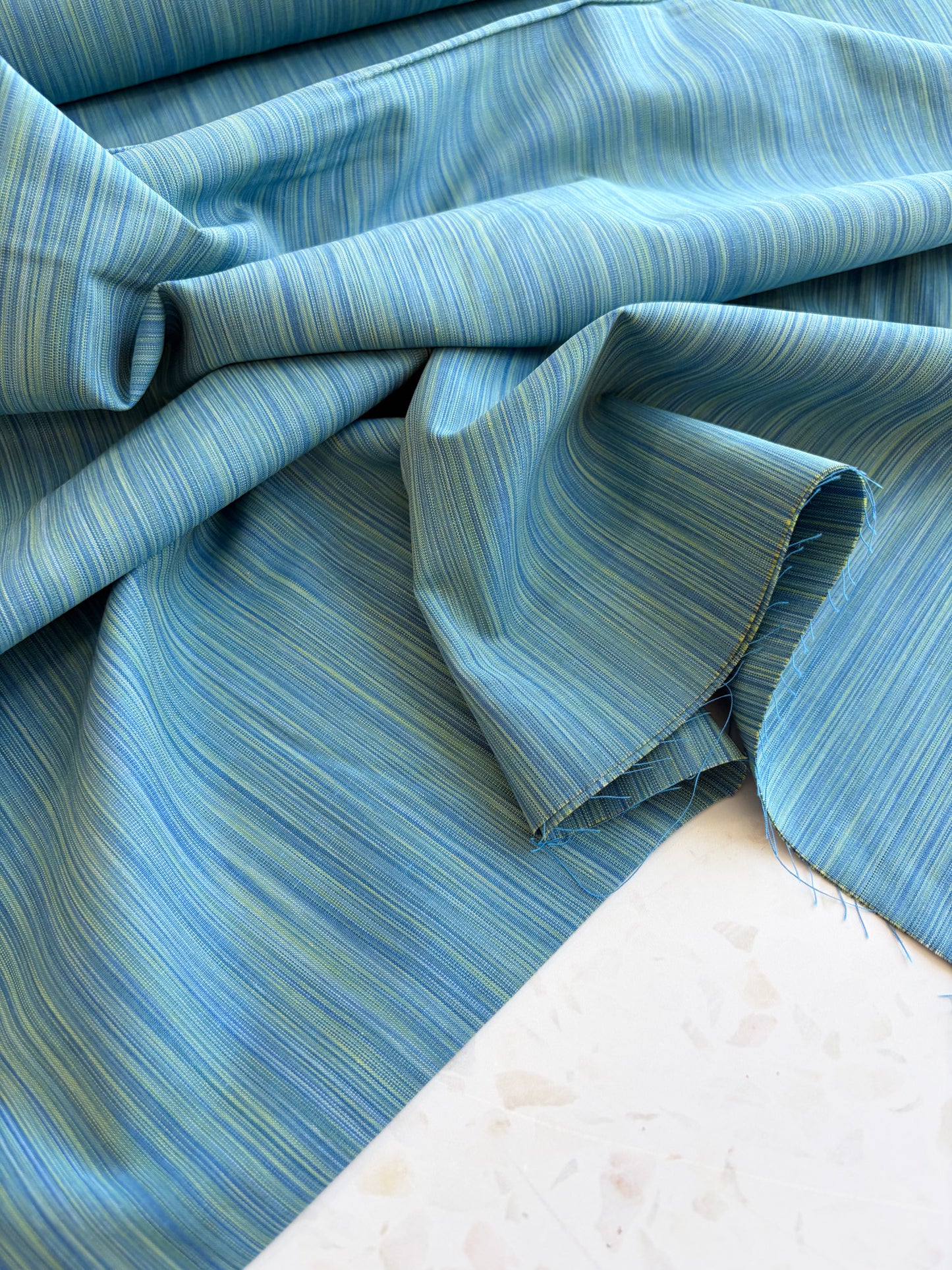 Space Dye Woven Cotton | Teal