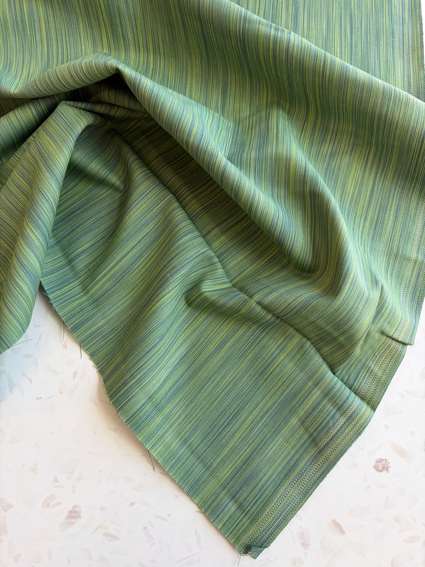 Space Dye Woven Cotton | Green