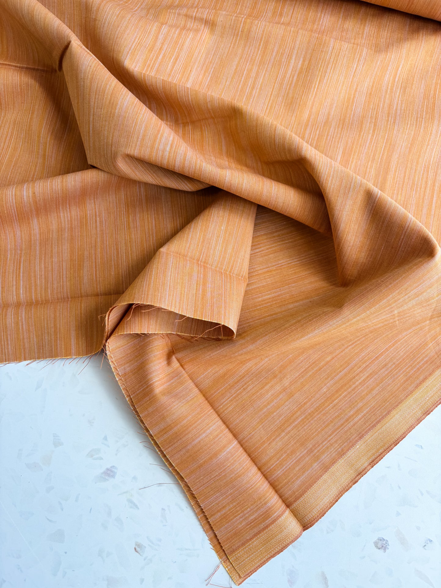 Space Dye Woven Cotton | Tangerine