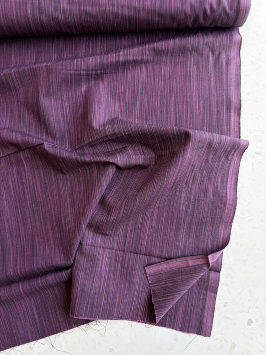 Space Dye Woven Cotton | Eggplant