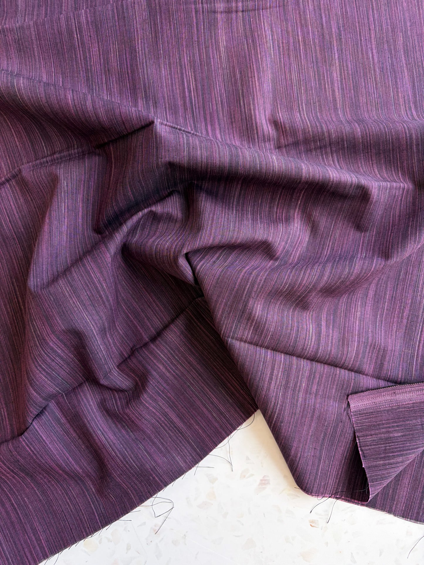 Space Dye Woven Cotton | Eggplant