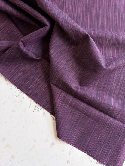 Space Dye Woven Cotton | Eggplant