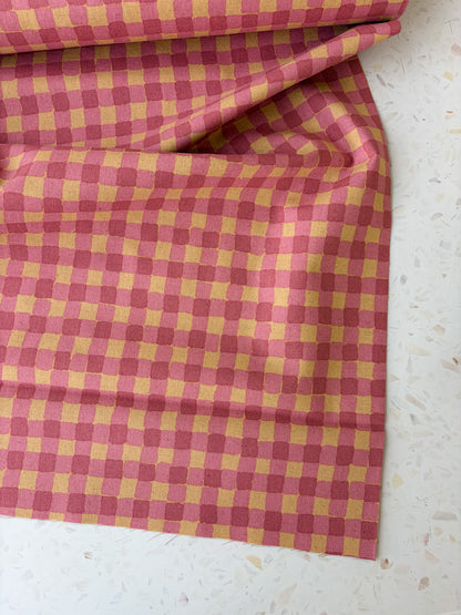 Sevenberry Colorful Sandwich Canvas | Flaffy Check in Cinnamon + Cherry