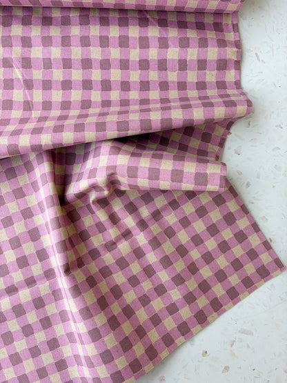 Sevenberry Colorful Sandwich Canvas | Flaffy Check in Cream + Grape