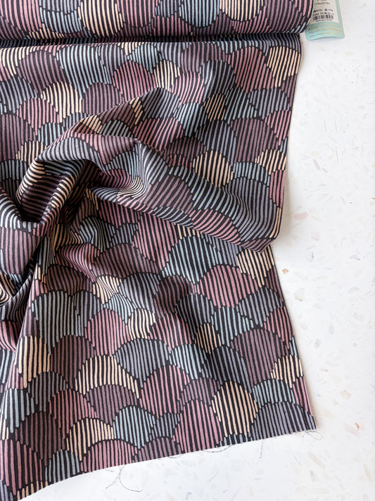Pathway Cotton Linen Sheeting by Bookhou | Scallops in Black