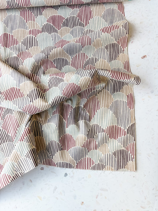 Pathway Cotton Linen Sheeting by Bookhou | Scallops in Light Beige