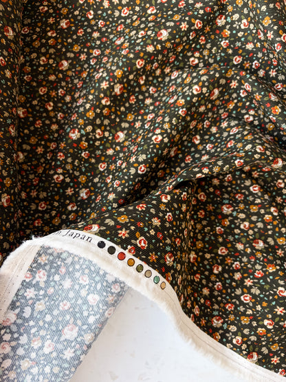 KOKKA Petite Pinwale Corduroy | Ditsy Floral in Fairytale