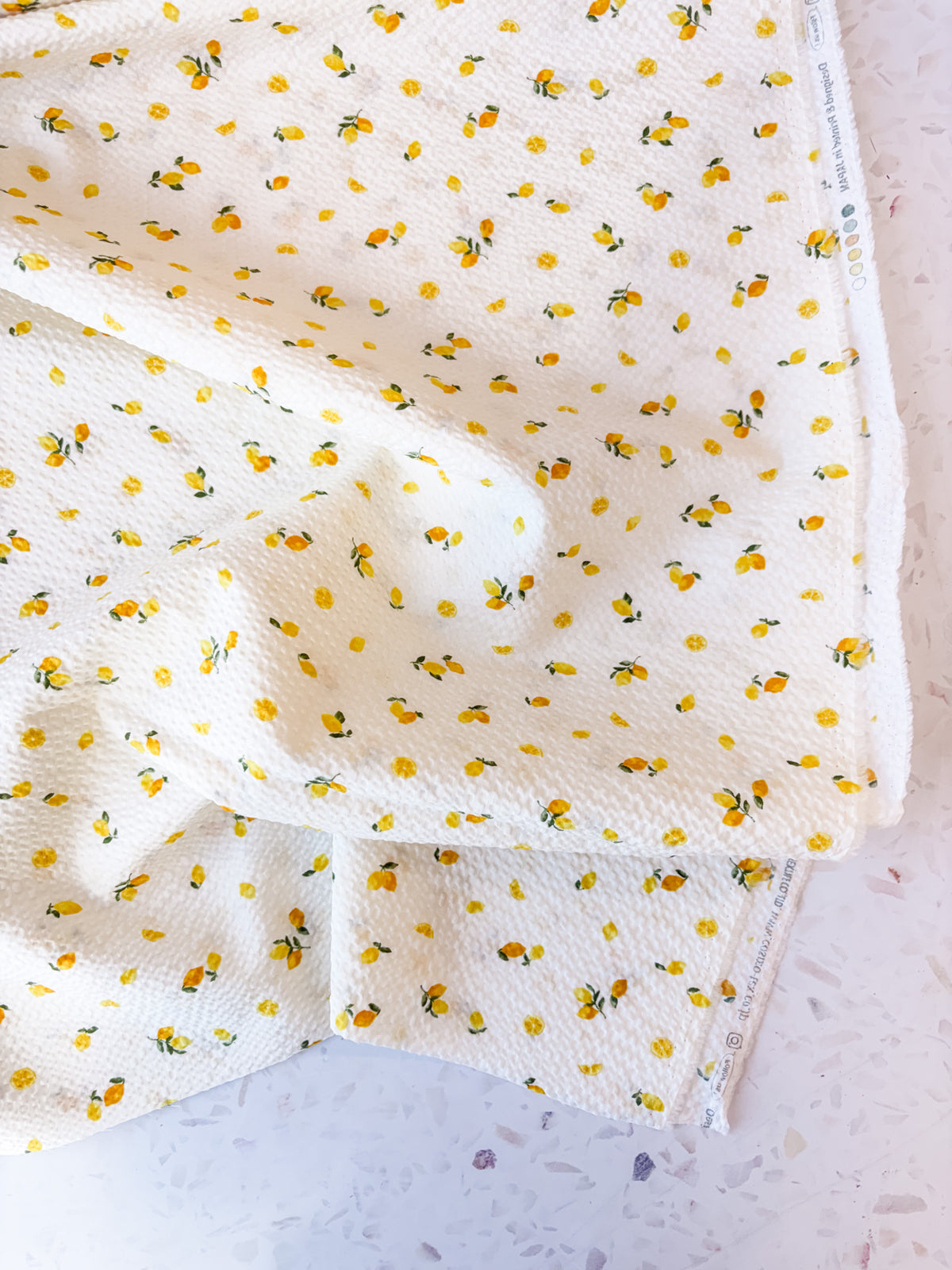 Little Lemons in Cream | Cotton Seersucker