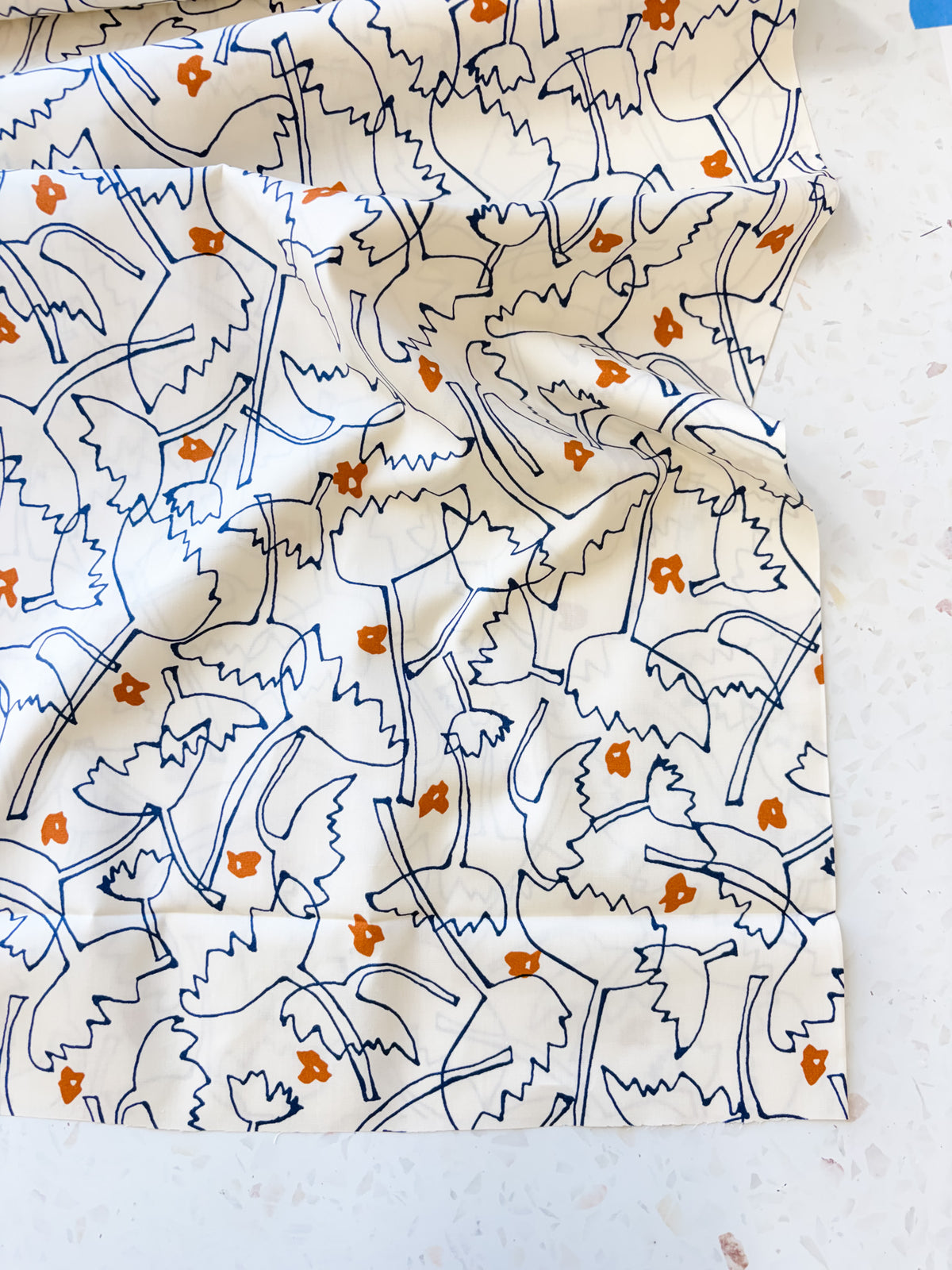 Wildflower Sketch | Cotton Lawn