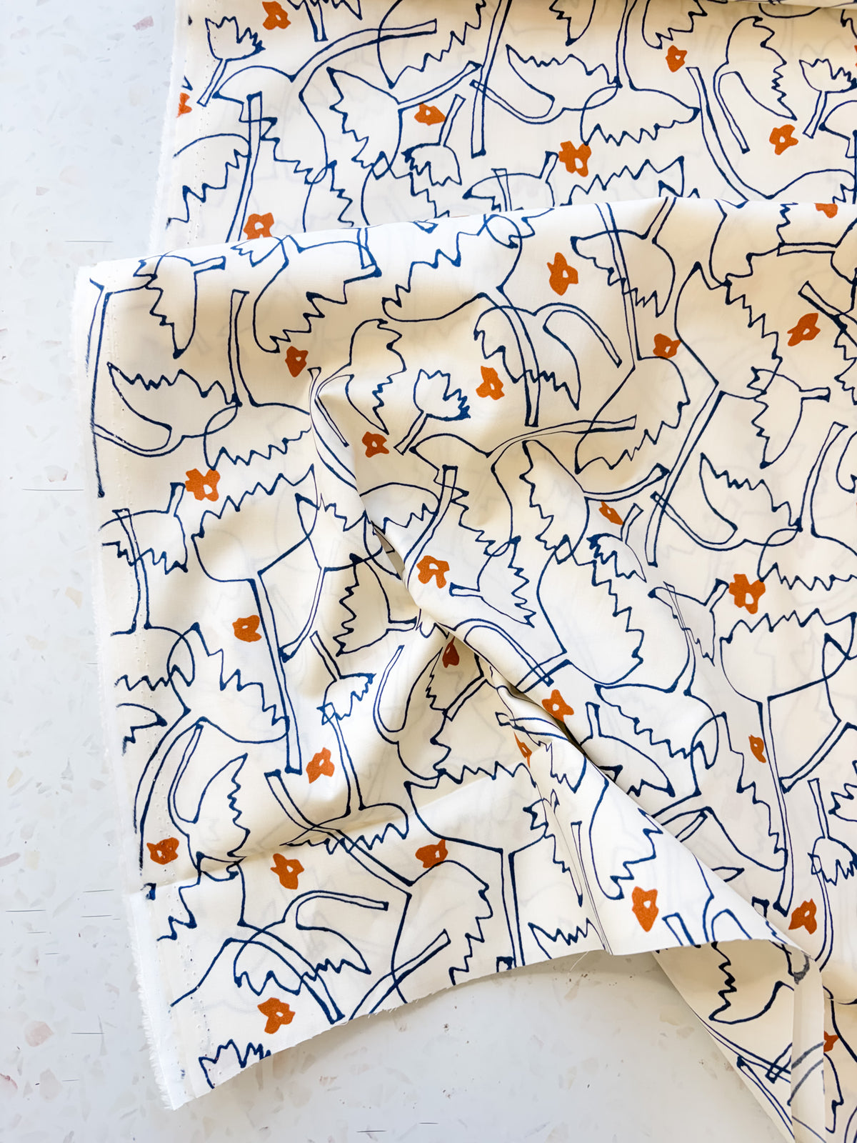 Wildflower Sketch | Cotton Lawn