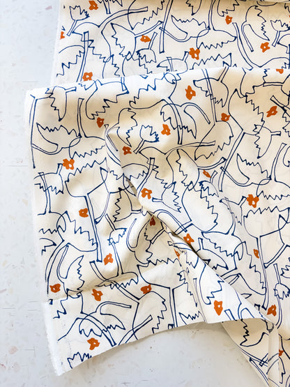 Wildflower Sketch | Cotton Lawn