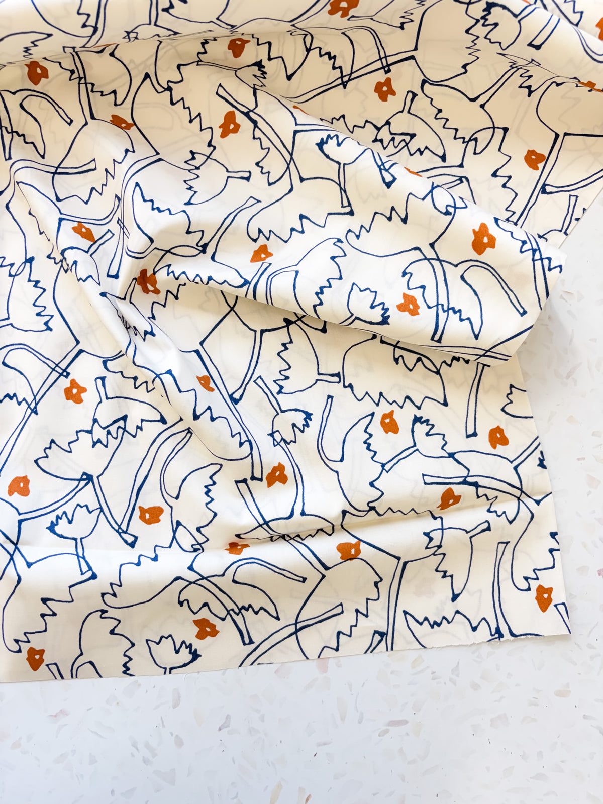 Wildflower Sketch | Cotton Lawn