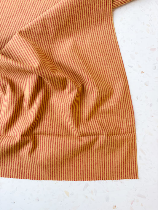 Brushed Cotton | Mustard + Madder Stripe
