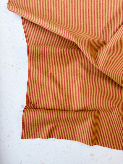 Brushed Cotton | Mustard + Madder Stripe
