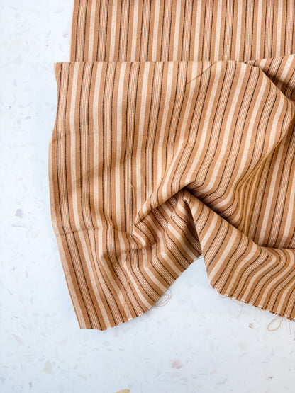 Brushed Cotton | Toffee Stripe