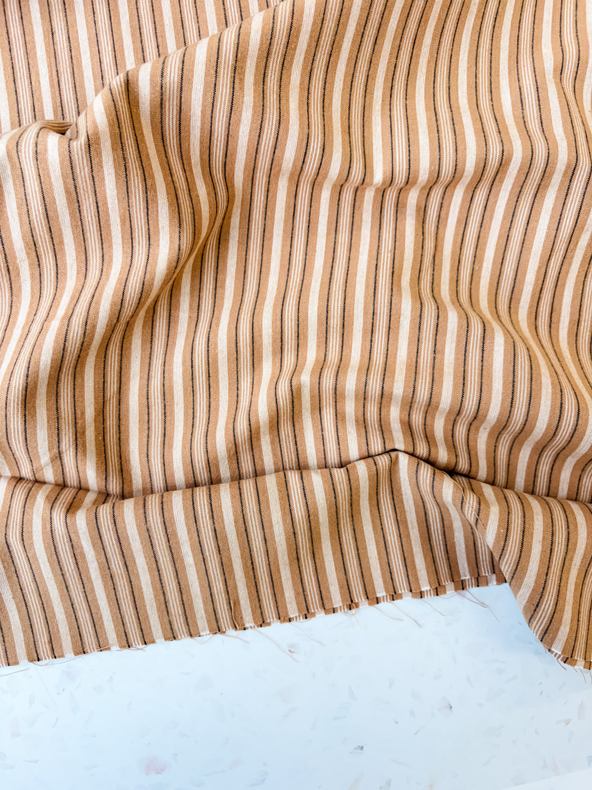 Brushed Cotton | Toffee Stripe