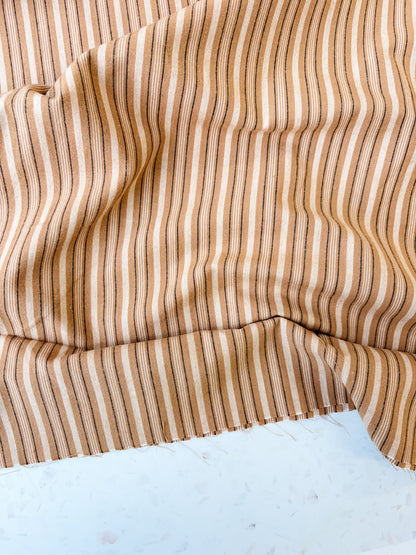Brushed Cotton | Toffee Stripe