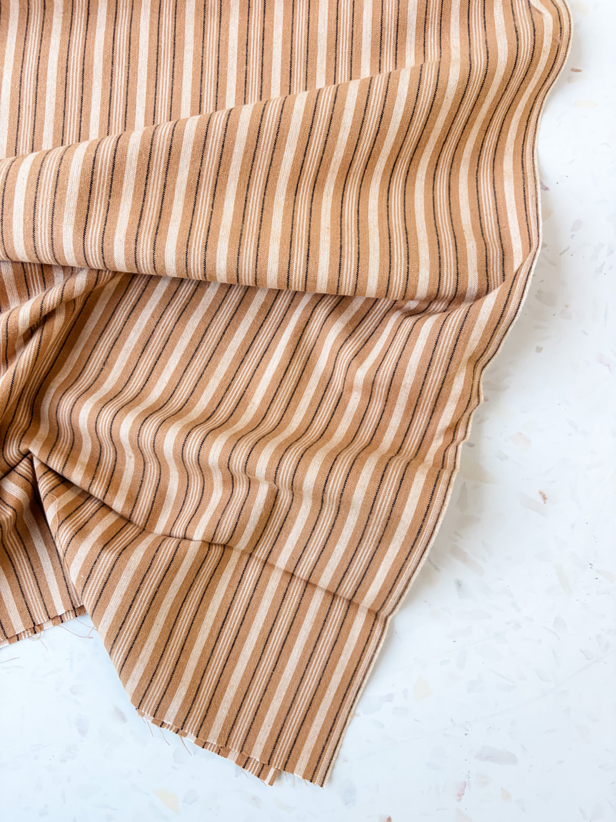 Brushed Cotton | Toffee Stripe