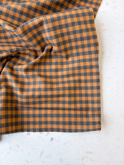 Brushed Cotton | Burnished Gold Check