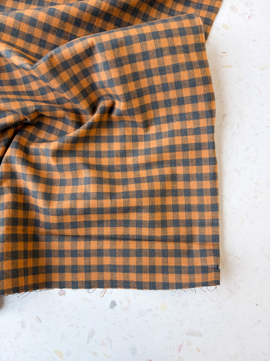Brushed Cotton | Burnished Gold Check