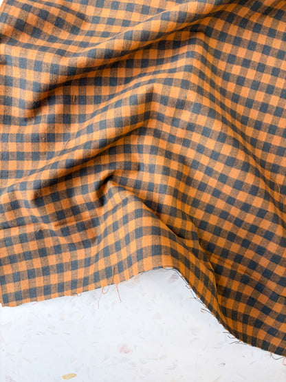Brushed Cotton | Burnished Gold Check