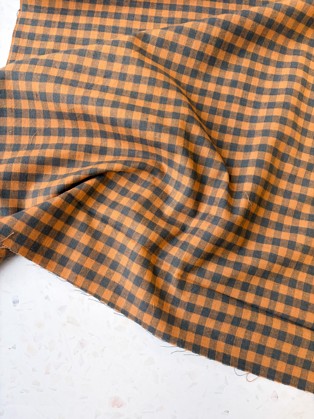 Brushed Cotton | Burnished Gold Check