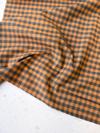Brushed Cotton | Burnished Gold Check