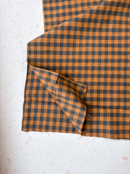Brushed Cotton | Burnished Gold Check