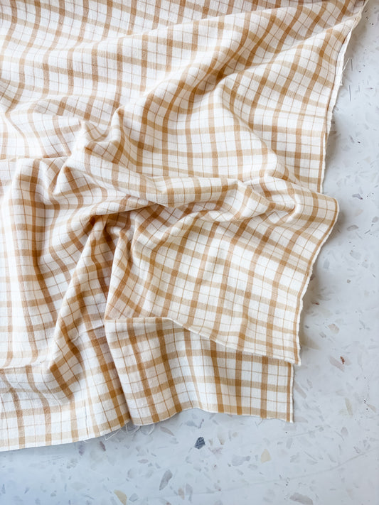 Brushed Cotton | Biscuit Plaid