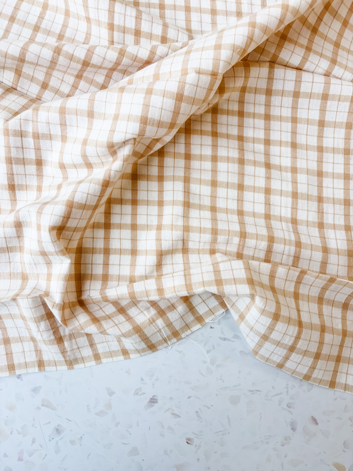 Brushed Cotton | Biscuit Plaid