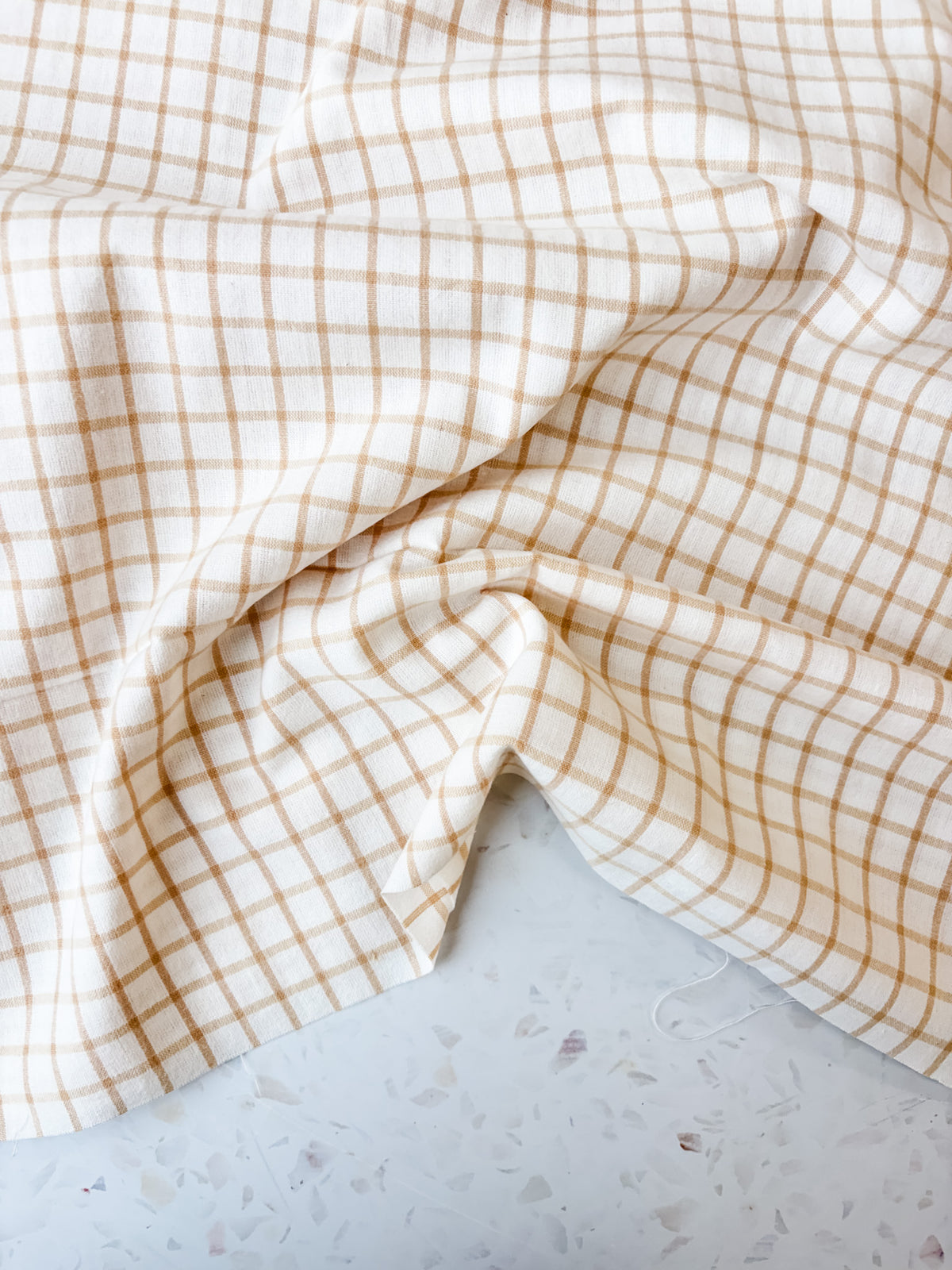 Brushed Cotton | Shortbread Windowpane