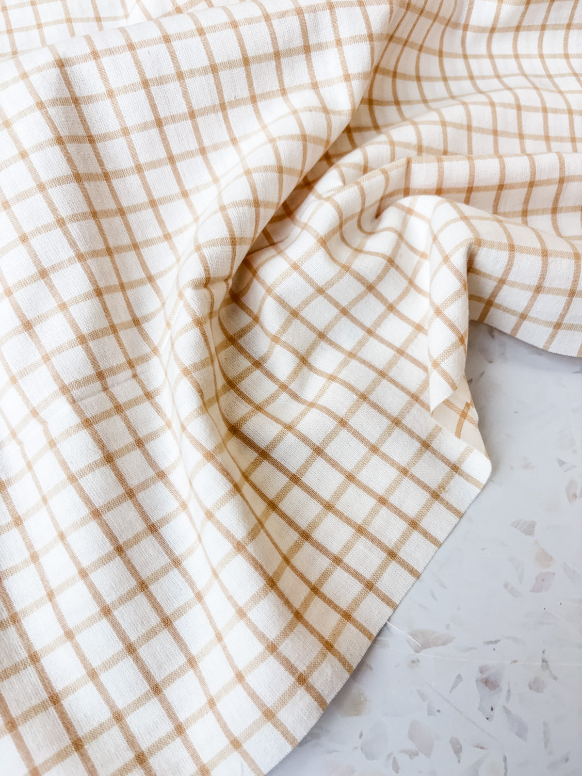 Brushed Cotton | Shortbread Windowpane